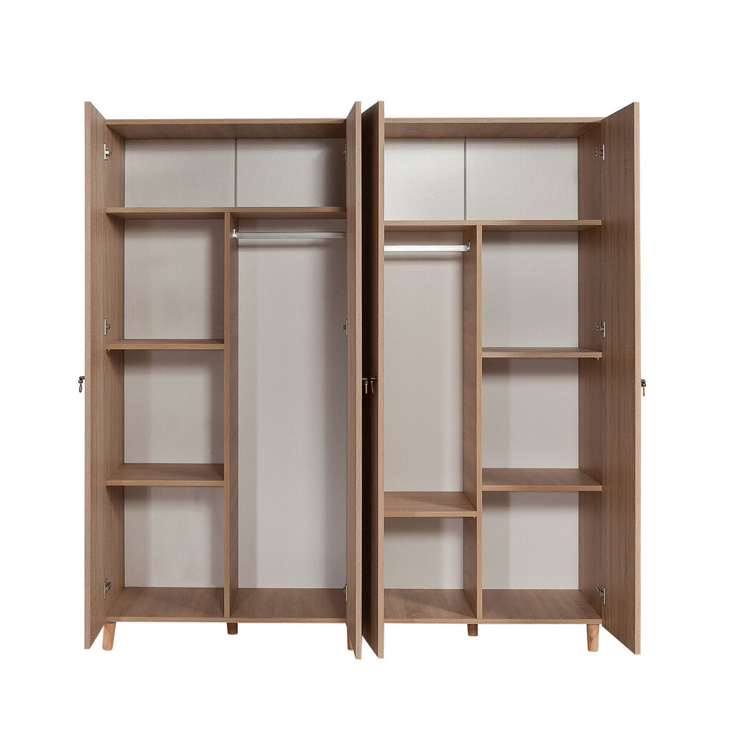 Riidekapp Kalune Design Wardrobe 863 (II), 180 cm, tamme värv/roheline цена и информация | Kapid | kaup24.ee