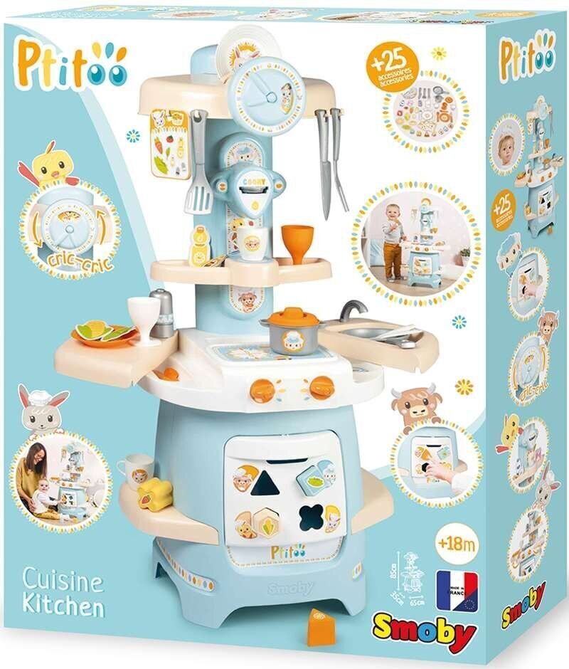 Laste kööginurk Smoby Ptitoo, helesinine hind ja info | Imikute mänguasjad | kaup24.ee