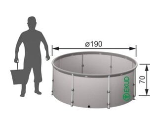 Бак для дождевой воды EKUD, 2000 л цена и информация | Уличные контейнеры, контейнеры для компоста | kaup24.ee