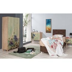 Шкаф Kalune Design Wardrobe 863 (I), 90 см, дуб/зеленый цена и информация | Шкафы | kaup24.ee