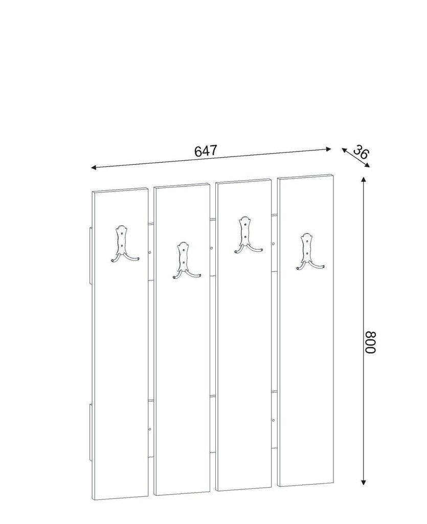 Riidenagi Kalune Design 756, valge hind ja info | Nagid | kaup24.ee