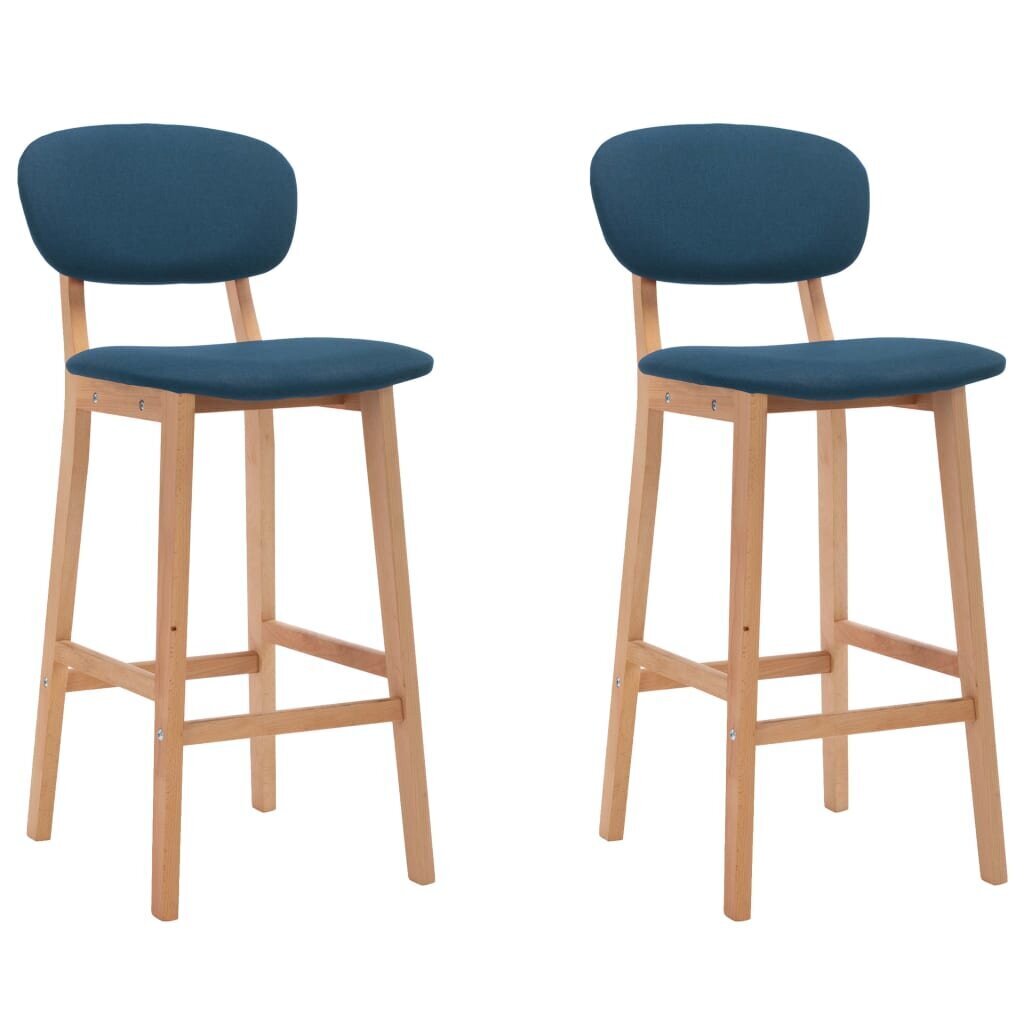 vidaXL baaripukid 2 tk, sinine, kangas hind ja info | Söögilaua toolid, köögitoolid | kaup24.ee