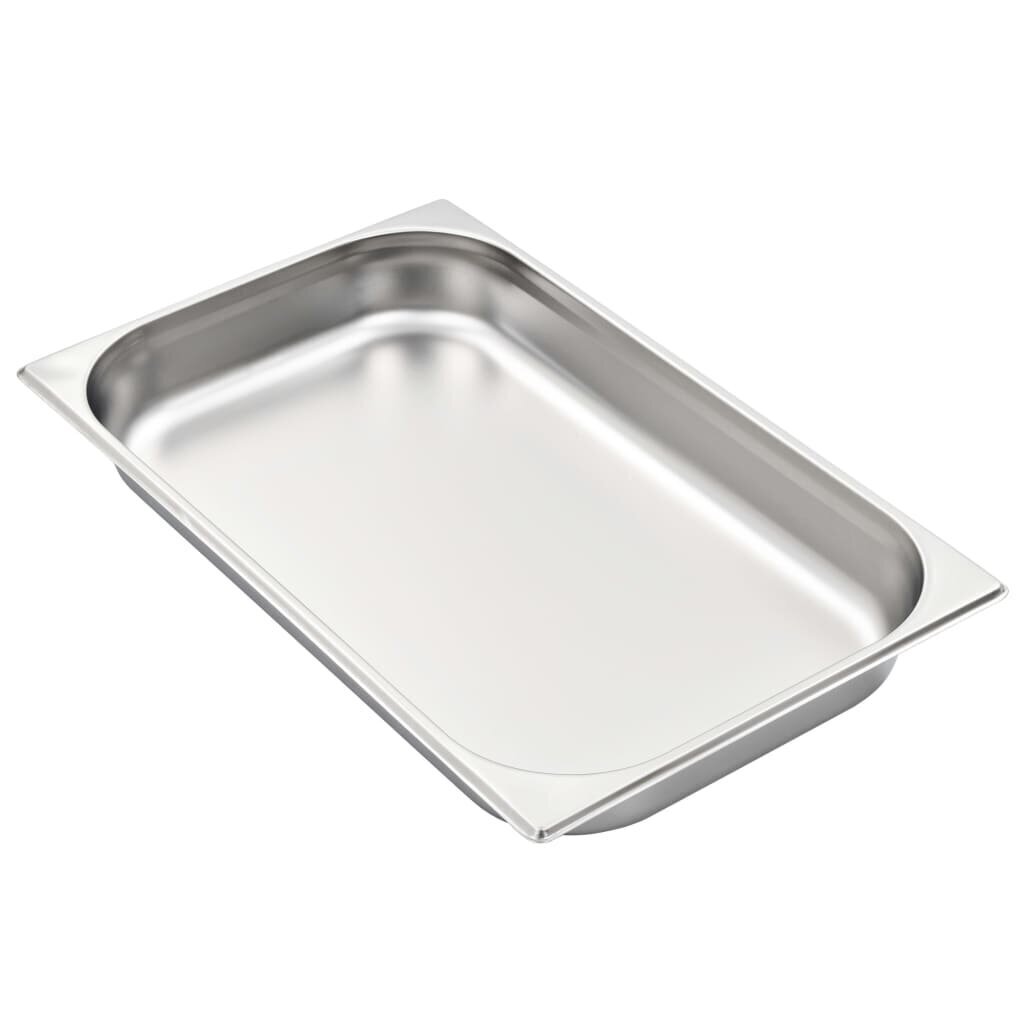 vidaXL toiduplaadid 4 tk, GN 1/1 65 mm, roostevaba teras hind ja info | Lauanõud ja kööginõud | kaup24.ee
