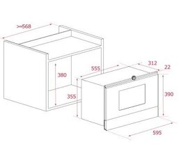 Sisseehitatud mikrolaineahi grilliga Teka ML822BISR 22 L 850W (22 L) цена и информация | Микроволновые печи | kaup24.ee