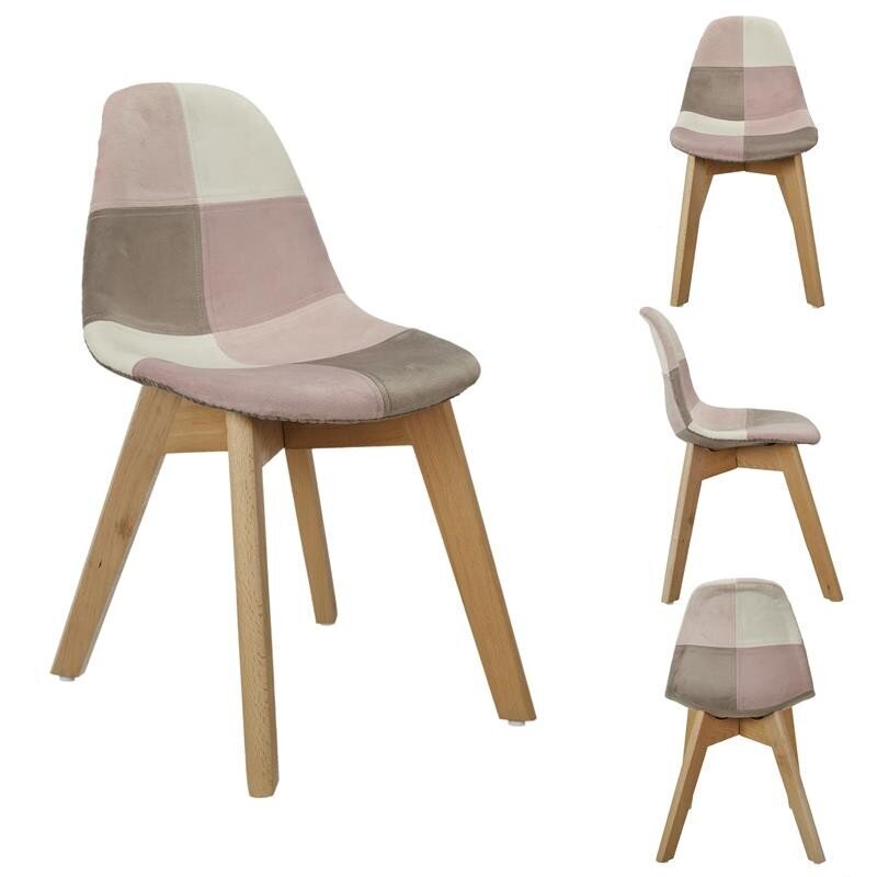 Laste veluurist tool, puidust jalgadega, Patchwork rose hind ja info | Laste lauad ja toolid | kaup24.ee