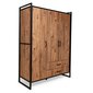 Riidekapp Kalune Design Wardrobe 570, 135 cm, helepruun/must цена и информация | Kapid | kaup24.ee