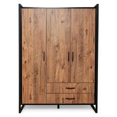 Riidekapp Kalune Design Wardrobe 570, 135 cm, helepruun/must цена и информация | Шкафы | kaup24.ee