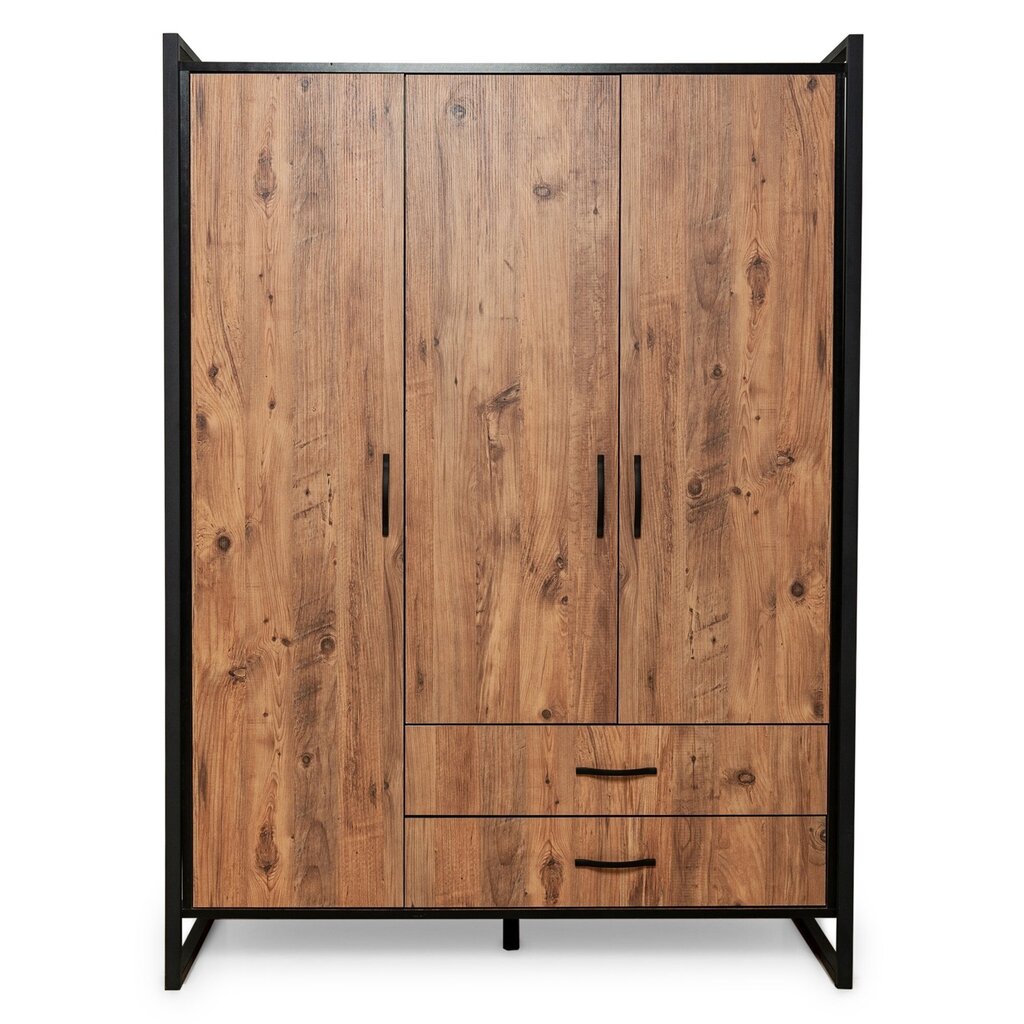 Riidekapp Kalune Design Wardrobe 570, 135 cm, helepruun/must цена и информация | Kapid | kaup24.ee
