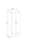 Riidekapp Kalune Design Wardrobe 731, 60 cm, valge hind ja info | Kapid | kaup24.ee