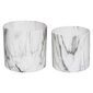 Valgest marmorist lillepotide komplekt (2tk) 11 / 13cm цена и информация | Dekoratiivsed lillepotid | kaup24.ee