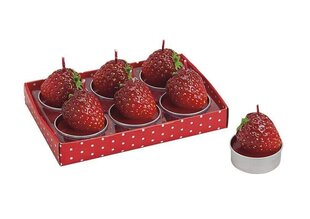 Набор чайных свечей Strawberry (6шт) цена и информация | Подсвечники, свечи | kaup24.ee