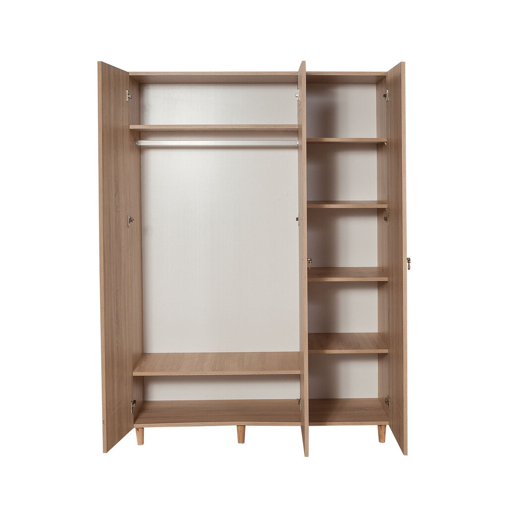 Riidekapp Kalune Design Wardrobe 863 (VI), 135 cm, tamm/tumepunane цена и информация | Kapid | kaup24.ee