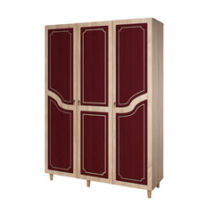 Riidekapp Kalune Design Wardrobe 863 (VI), 135 cm, tamm/tumepunane цена и информация | Шкафы | kaup24.ee