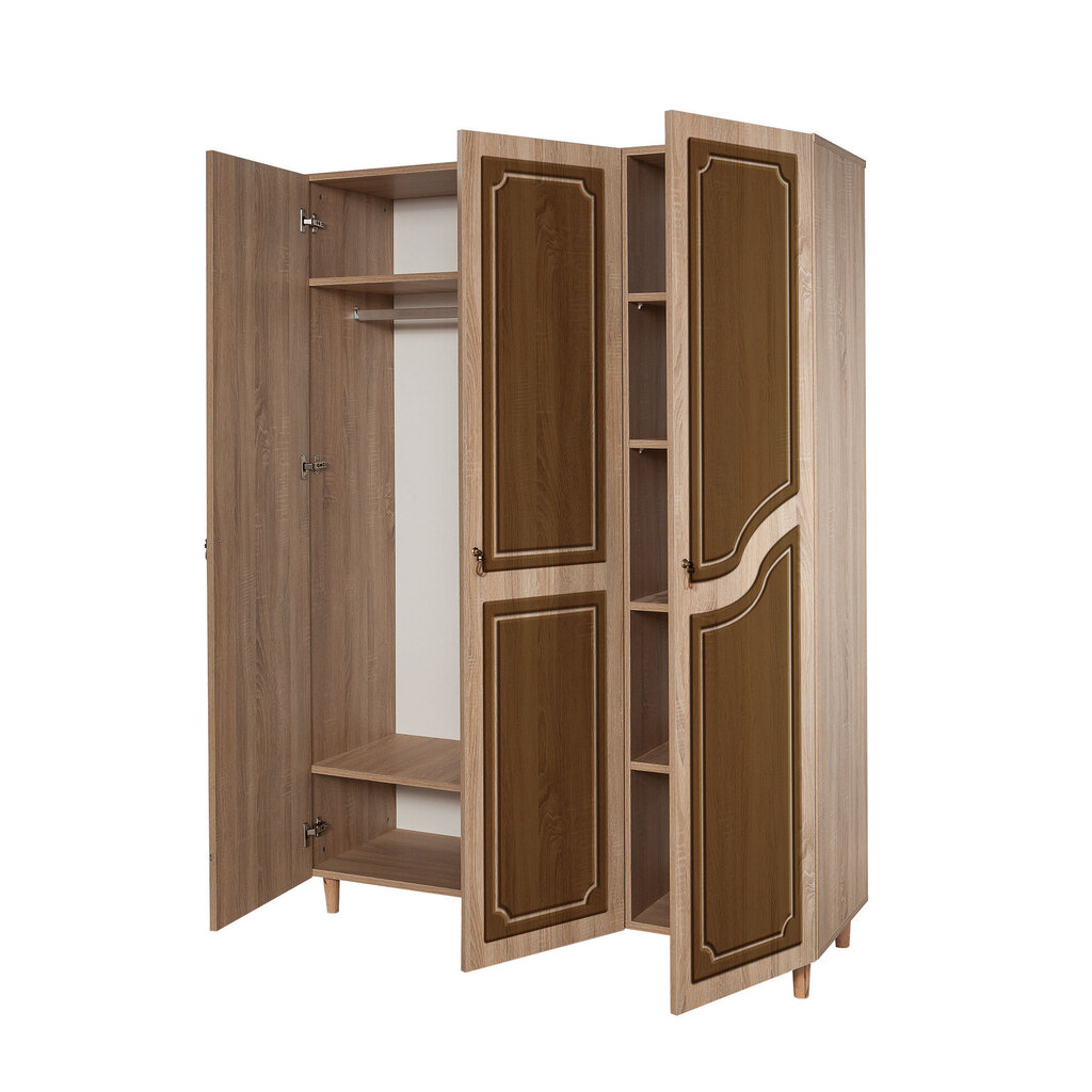 Riidekapp Kalune Design Wardrobe 863 (VI), 135 cm, tamm/tumepruun цена и информация | Kapid | kaup24.ee