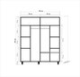 Riidekapp Kalune Design Wardrobe 863 (II), 180 cm, tamm/roheline hind ja info | Kapid | kaup24.ee