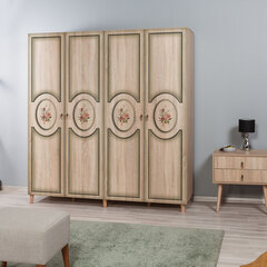 Riidekapp Kalune Design Wardrobe 863 (II), 180 cm, tamm/roheline цена и информация | Шкафы | kaup24.ee