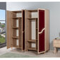 Riidekapp Kalune Design Wardrobe 863 (II), 180 cm, tamm/punane цена и информация | Kapid | kaup24.ee