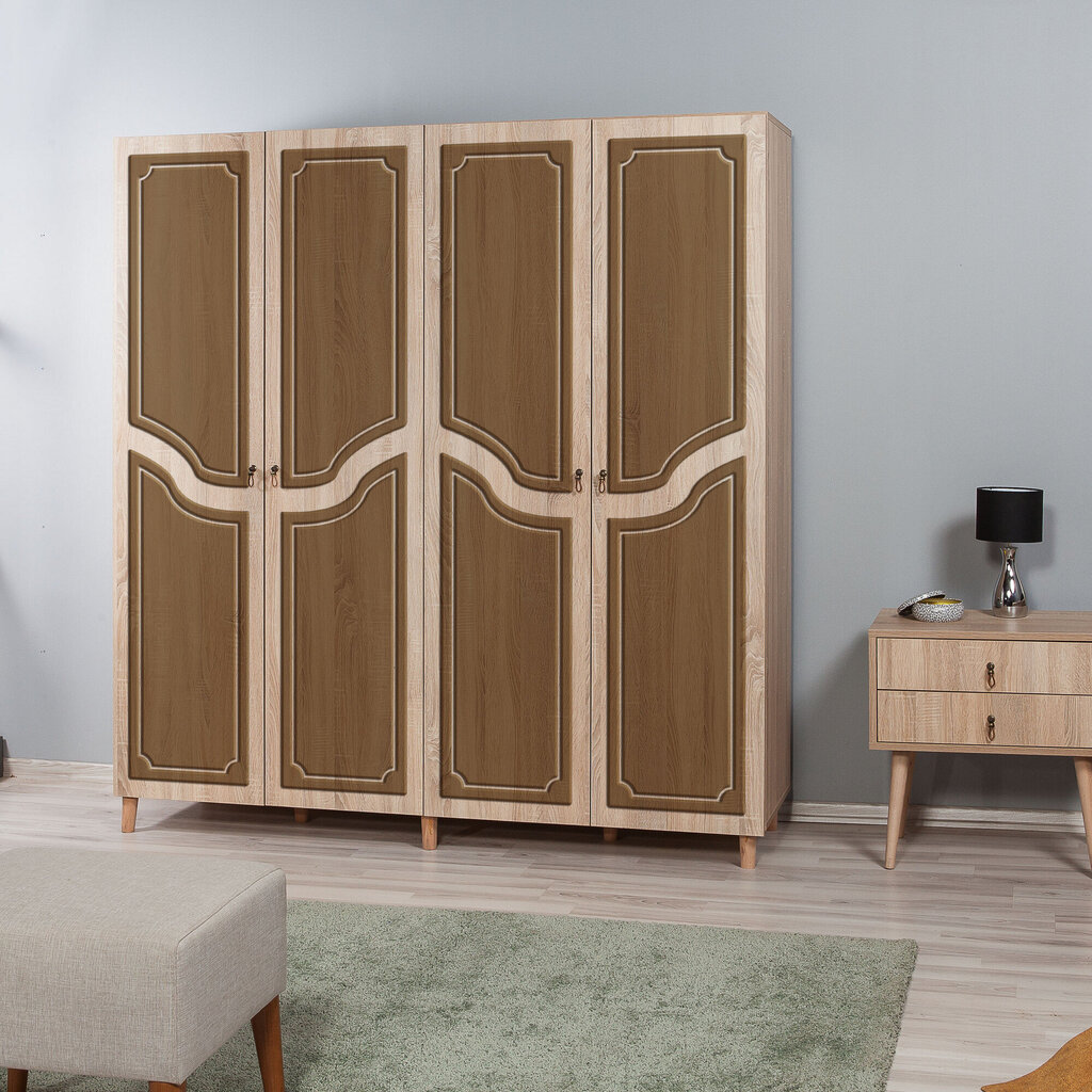 Riidekapp Kalune Design Wardrobe 863 (II), 180 cm, tamm/pruun цена и информация | Kapid | kaup24.ee