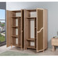 Riidekapp Kalune Design Wardrobe 863 (II), 180 cm, tamm/pruun цена и информация | Kapid | kaup24.ee