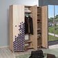 Riidekapp Kalune Design Wardrobe 863 (VI), 135 cm, tamm/sinine цена и информация | Kapid | kaup24.ee