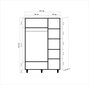 Riidekapp Kalune Design Wardrobe 863 (VI), 135 cm, punane hind ja info | Kapid | kaup24.ee