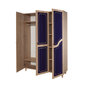 Riidekapp Kalune Design Wardrobe 863 (VI), 135 cm, tamm/tumesinine hind ja info | Kapid | kaup24.ee