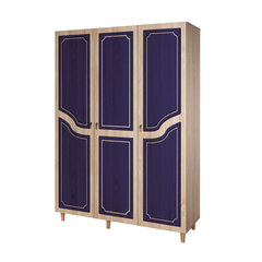 Riidekapp Kalune Design Wardrobe 863 (VI), 135 cm, tamm/tumesinine hind ja info | Kapid | kaup24.ee