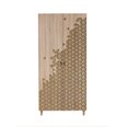 Riidekapp Kalune Design Wardrobe 863 (I), 90 cm, tamm/kollane