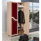Riidekapp Kalune Design Wardrobe 869 (IV), 90 cm, tamm/punane цена и информация | Kapid | kaup24.ee