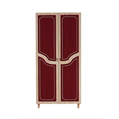 Riidekapp Kalune Design Wardrobe 869 (IV), 90 cm, tamm/punane цена и информация | Шкафы | kaup24.ee