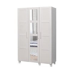 Шкаф Kalune Design Wardrobe 869 (III) с зеркалом, 120 см, белый цена и информация | Шкафы | kaup24.ee