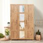 Peegliga riidekapp Kalune Design Wardrobe 869 (III), 120 cm, helepruun цена и информация | Kapid | kaup24.ee