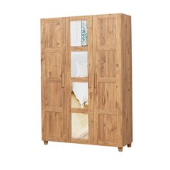 Шкаф Kalune Design Wardrobe 869 (III) с зеркалом, 120 см, светло-коричневый цена и информация | Шкафы | kaup24.ee