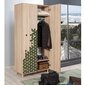 Riidekapp Kalune Design Wardrobe 869 (IV), 90 cm, tamm/roheline цена и информация | Kapid | kaup24.ee