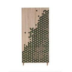 Riidekapp Kalune Design Wardrobe 869 (IV), 90 cm, tamm/roheline hind ja info | Kapid | kaup24.ee
