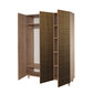 Riidekapp Kalune Design Wardrobe 863 (VI), 135 cm, tamm/kollane hind ja info | Kapid | kaup24.ee