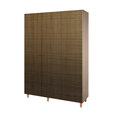 Riidekapp Kalune Design Wardrobe 863 (VI), 135 cm, tamm/kollane