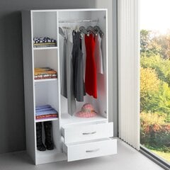 Riidekapp Kalune Design Wardrobe 756, 90 cm, valge цена и информация | Шкафы | kaup24.ee