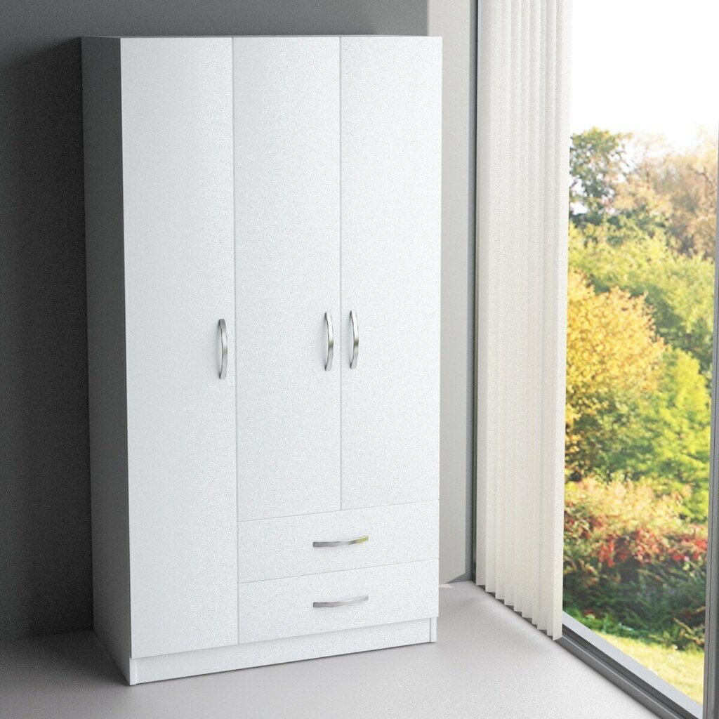 Riidekapp Kalune Design Wardrobe 756, 90 cm, valge hind ja info | Kapid | kaup24.ee