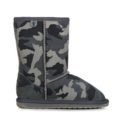 Poiste saapad EMU Australia camo charcoal, roheline hind ja info | Laste talvesaapad | kaup24.ee