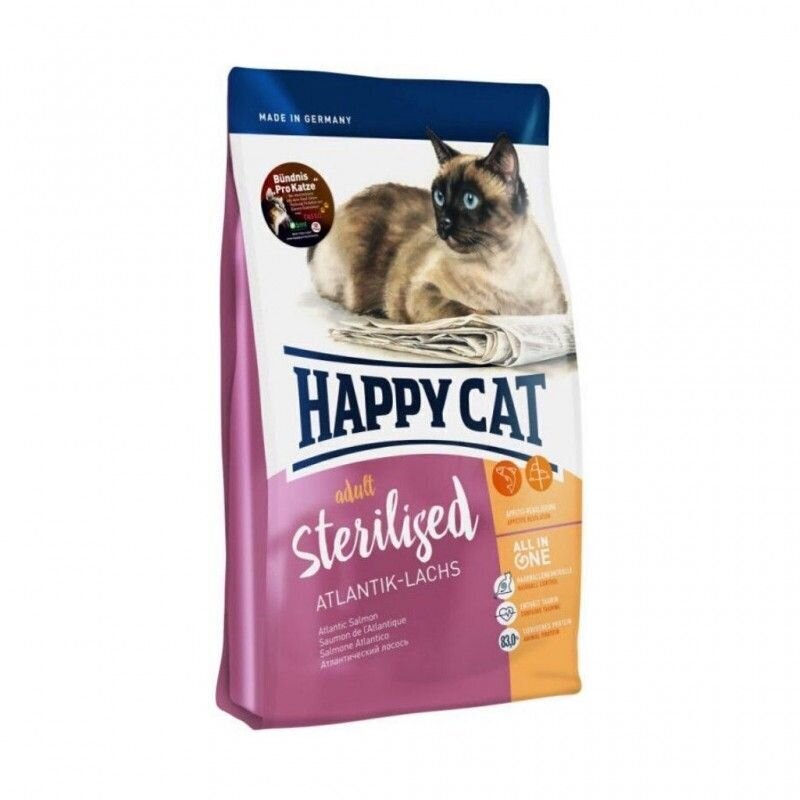 Kuivtoit täiskasvanud steriliseeritud kassidele Happy Cat Adult Sterilised Atlantik Lachs lõhega, 10 kg hind ja info | Kuivtoit kassidele | kaup24.ee