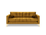Двухместный диван Cosmopolitan Design Bali, желтый/золотой
