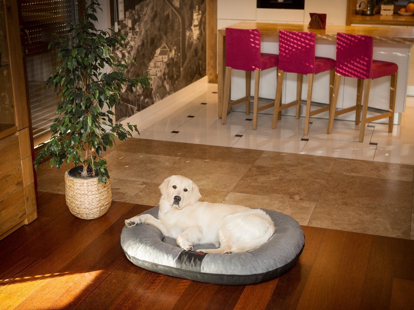 Hobbydog pesa Ponton Ekolen, XL, hall, 100x78 cm hind ja info | Pesad, padjad | kaup24.ee