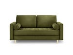 Двухместный диван Milo Casa Santo, зеленый/золотой