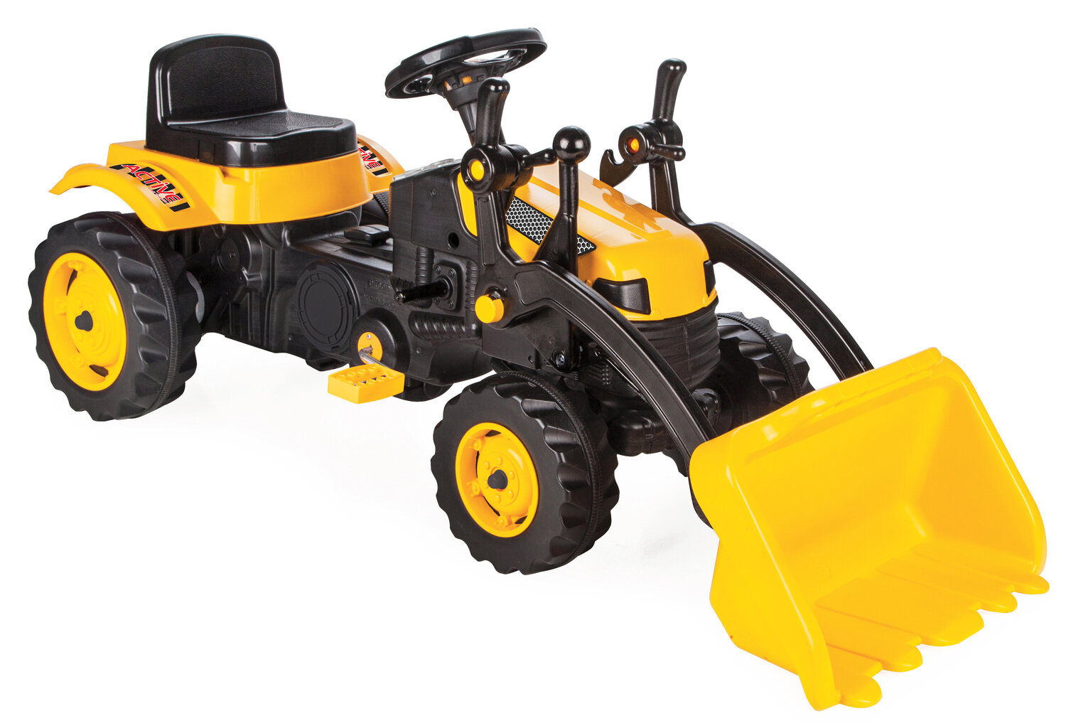 Pedaalidega traktor laaduriga Pilsan, kollane цена и информация | Poiste mänguasjad | kaup24.ee