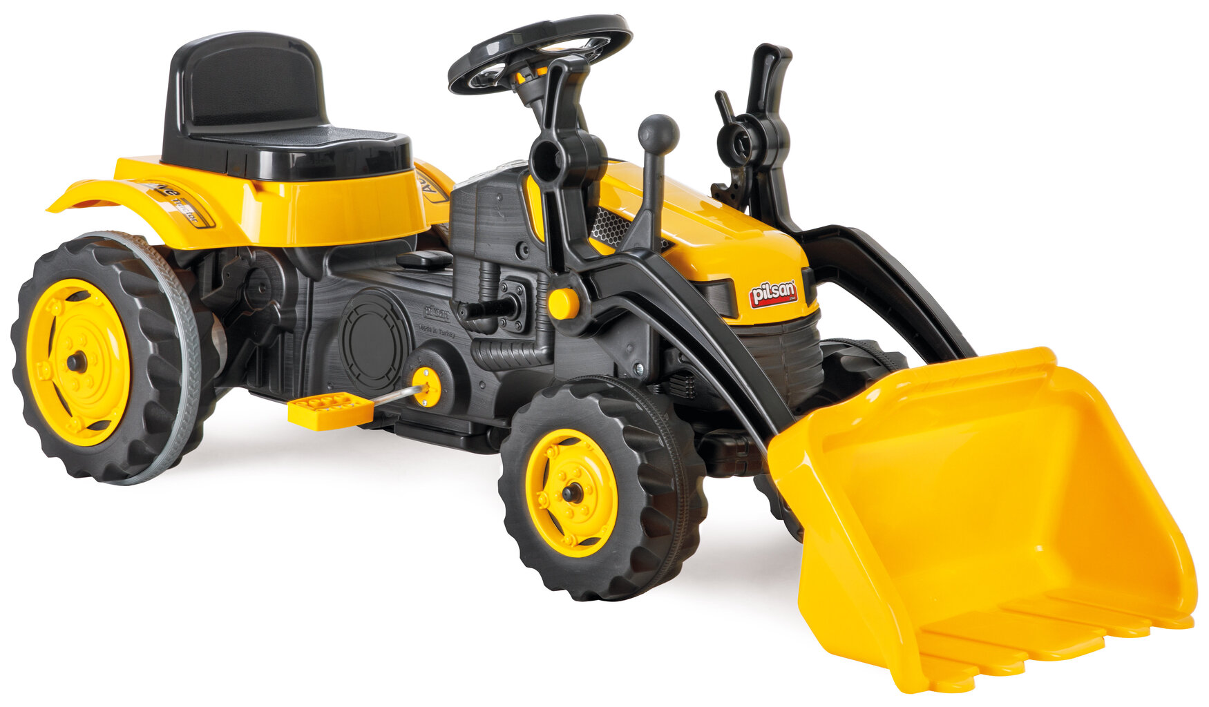 Pedaalidega traktor laaduriga Pilsan, kollane hind ja info | Poiste mänguasjad | kaup24.ee