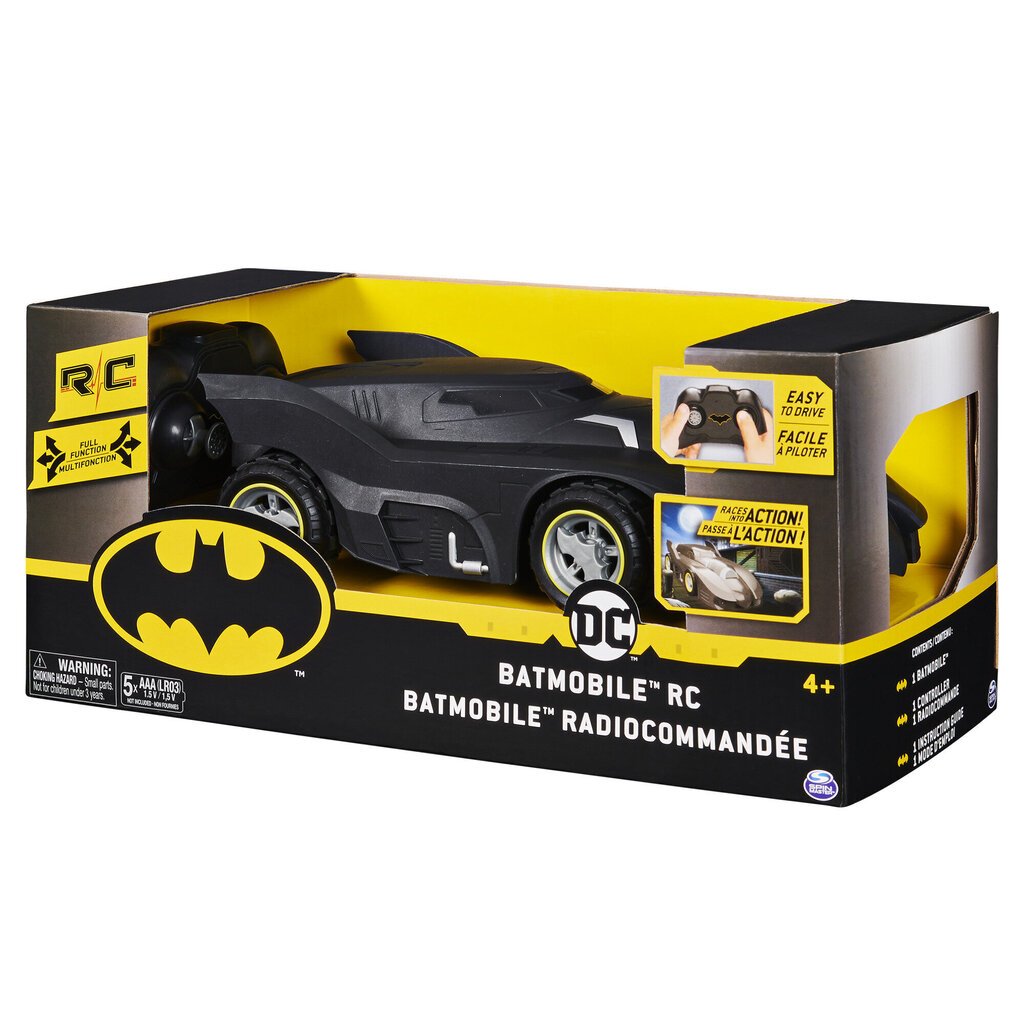 Raadio teel juhitav Batmobile Batman 1:24, 6058489 hind ja info | Poiste mänguasjad | kaup24.ee