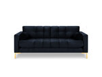 Двухместный диван Cosmopolitan Design Bali, темно-синий/золотой