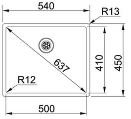 Valamu FRANKE BOX, BXX 210/110-50 цена и информация | Раковины на кухню | kaup24.ee