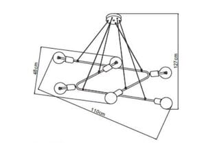 Light Prestige подвесной светильник Estrella цена и информация | Потолочный светильник, 38 x 38 x 24 см | kaup24.ee